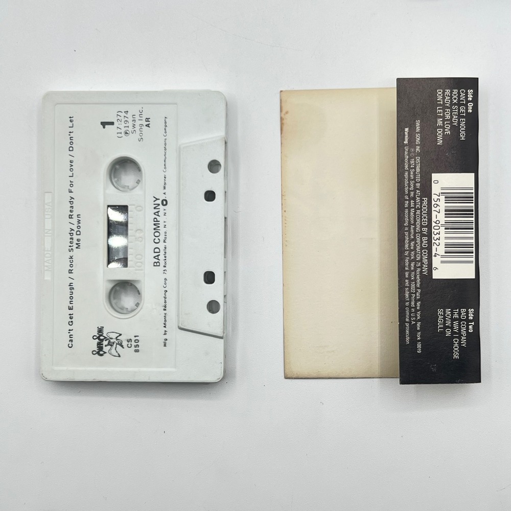 Bad Company‎ Cassette Tape Swan Song CS 8501 Vintage Rock Music Album - Picture 4 of 10